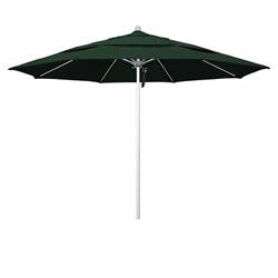 Picture of California Umbrella ALTO118002-SA46-DWV Venture Silver Market Umbrella&#44; Hunter Green - 11 ft. x 8 Ribs