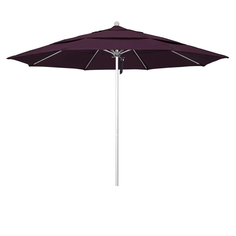 Picture of California Umbrella ALTO118002-SA65-DWV Venture Silver Market Umbrella&#44; Purple - 11 ft. x 8 Ribs