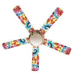 F52-0001117 52 in. Tie Dye Splash 5-Blades White Ceiling Fan with Lamp