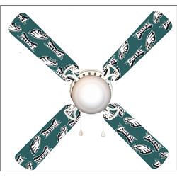 Picture of 888 Cool Fans F42-0001085 42 in. Philadelphia Eagles 4-Blades Ceiling Fan with Schoolhouse Lamp