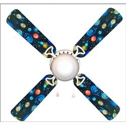 Picture of 888 Cool Fans F42-0001105 42 in. Spaced Out Outer Space 4-Blades Ceiling Fan with Schoolhouse Lamp