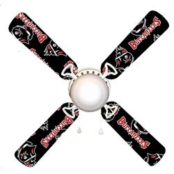 Picture of 888 Cool Fans F42-0001112 42 in. Tampa Bay Buccaneers 4-Blades Ceiling Fan with Schoolhouse Lamp