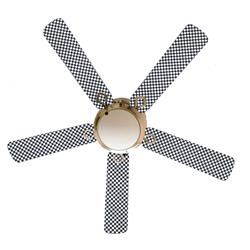 Picture of 888 Cool Fans F52-0001013 52 in. Checkered Flag Race Car 5-Blades White Ceiling Fan with Lamp