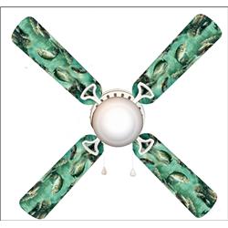 Picture of 888 Cool Fans F42-0001037 42 in. Fish Fishing Dads Den 4-Blades Ceiling Fan with Schoolhouse Lamp