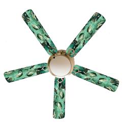 Picture of 888 Cool Fans F52-0001037 52 in. Fish Fishing Dads Den 5-Blades White Ceiling Fan with Lamp