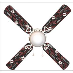 Picture of 888 Cool Fans F42-0001001 42 in. Arizona Cardinals 4-Blades Ceiling Fan with Schoolhouse Lamp