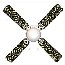 Picture of 888 Cool Fans F42-0001006 42 in. Batman Batsignal 4-Blades Ceiling Fan with Schoolhouse Lamp