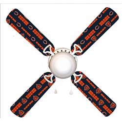 Picture of 888 Cool Fans F42-0001014 42 in. Chicago Bears 4-Blades Ceiling Fan with Schoolhouse Lamp