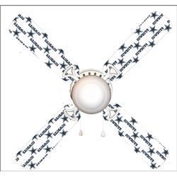 Picture of 888 Cool Fans F42-0001028 42 in. Dallas Cowboys Stars 4-Blades Ceiling Fan with Schoolhouse Lamp
