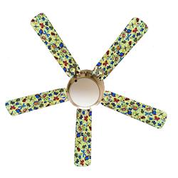 Picture of 888 Cool Fans F52-0001010 52 in. Bug Bonanza Bugs 5-Blades White Ceiling Fan with Lamp
