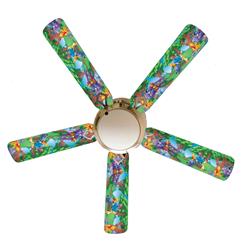 Pooh at the Park 52in. White Ceiling Fan with Lamp - Energy Efficient