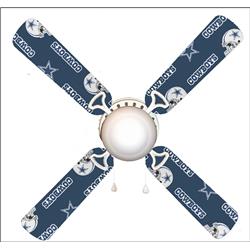 Picture of 888 Cool Fans F42-0001027 42 in. Dallas Cowboys Helmet 4-Blades Ceiling Fan with Schoolhouse Lamp