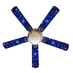 52 in. Starry Night Star Stars Sky 5-Blades White Ceiling Fan with Lamp