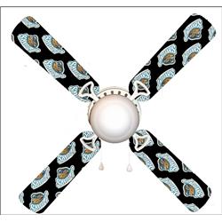 Picture of 888 Cool Fans F42-0001053 42 in. Jacksonville Jaguars 4-Blades Ceiling Fan with Schoolhouse Lamp