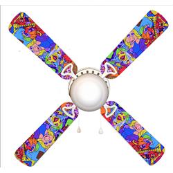 Picture of 888 Cool Fans F42-0001073 42 in. Muppets Gang 4-Blades Ceiling Fan with Schoolhouse Lamp