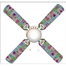 Picture of 888 Cool Fans F42-0001092 42 in. Princess Kingdom 4-Blades Ceiling Fan with Schoolhouse Lamp