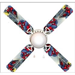 Picture of 888 Cool Fans F42-0001106 42 in. Spiderman Superhero 4-Blades Ceiling Fan with Schoolhouse Lamp