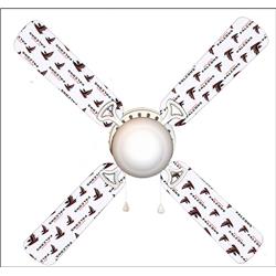 Picture of 888 Cool Fans F42-0001002 42 in. Atlanta Falcons 4-Blades Ceiling Fan with Schoolhouse Lamp