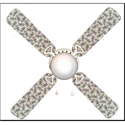 Picture of 888 Cool Fans F42-0001018 42 in. Classic Sock Monkeys 4-Blades Ceiling Fan with Schoolhouse Lamp