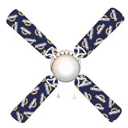Picture of 888 Cool Fans F42-0001062 42 in. Los Angeles Chargers 4-Blades Ceiling Fan with Schoolhouse Lamp