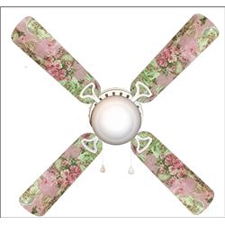 Picture of 888 Cool Fans F42-0001114 42 in. Tea for Two 4-Blades Ceiling Fan with Schoolhouse Lamp