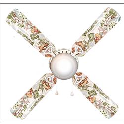 Picture of 888 Cool Fans F42-0001130 42 in. Winnie the Pooh Blustery Day 4-Blades Ceiling Fan with Schoolhouse Lamp