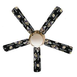 Picture of 888 Cool Fans F52-0001004 52 in. Baltimore Ravens 5-Blades White Ceiling Fan with Lamp