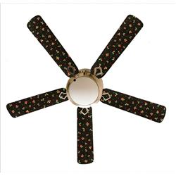 Picture of 888 Cool Fans F52-0001009 52 in. Black & Red Cherry Cherries 5-Blades White Ceiling Fan with Lamp