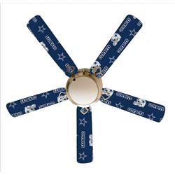 Picture of 888 Cool Fans F52-0001027 52 in. Dallas Cowboys Helmet 5-Blades White Ceiling Fan with Lamp