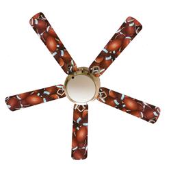 Picture of 888 Cool Fans F52-0001039 52 in. Football Toss 5-Blades White Ceiling Fan with Lamp