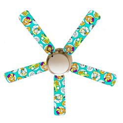 F52-0001101 52 in. Scooby Dooby Doo 5-Blades White Ceiling Fan with Lamp