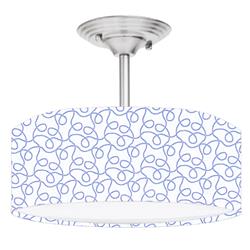 Picture of 888 Cool Fans DR-0001169 Nautical Sailboat Rope 2-Light Brushed Nickel Drum Style LED Lamp Fixture