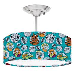 Picture of 888 Cool Fans DR-0001188 Scooby Dooby Doo 2-Light Brushed Nickel Drum Style LED Lamp Fixture