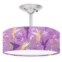 Picture of 888 Cool Fans DR-0001004 Tinkerbell 2-Light Brushed Nickel Drum Style LED Lamp Fixture
