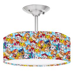 Picture of 888 Cool Fans DR-0001012 Paw Patrol 2-Light Brushed Nickel Drum Style LED Lamp Fixture
