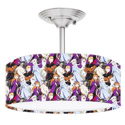 Picture of 888 Cool Fans DR-0001023 Frozen 2-Light Brushed Nickel Drum Style LED Lamp Fixture