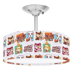 Picture of 888 Cool Fans DR-0001042 Animal Crossing 2-Light Brushed Nickel Drum Style LED Lamp Fixture
