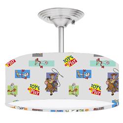 Picture of 888 Cool Fans DR-0001048 Toy Story 2-Light Brushed Nickel Drum Style LED Lamp Fixture