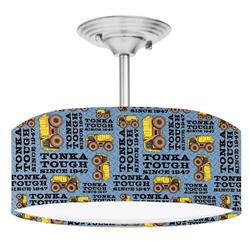 Picture of 888 Cool Fans DR-0001049 Tonka Truck 2-Light Brushed Nickel Drum Style LED Lamp Fixture
