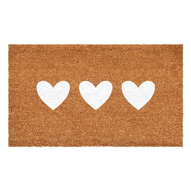 Picture of Callowaymills 112283672 36 x 72 in. Trio Heart Doormat - Multi Color & White