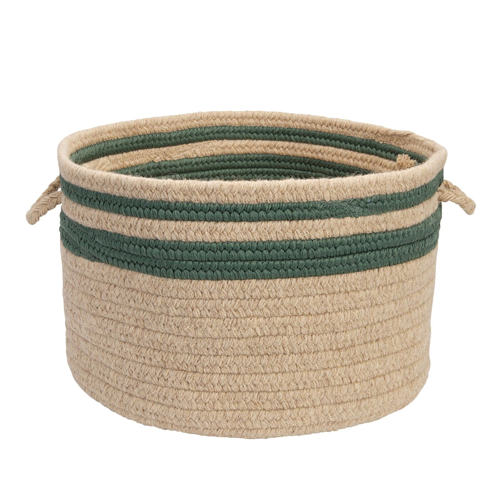 Picture of Colonial Mills I459A014X010 14 x 14 x 10 in. Cabin Stripe Myrtle Green Basket