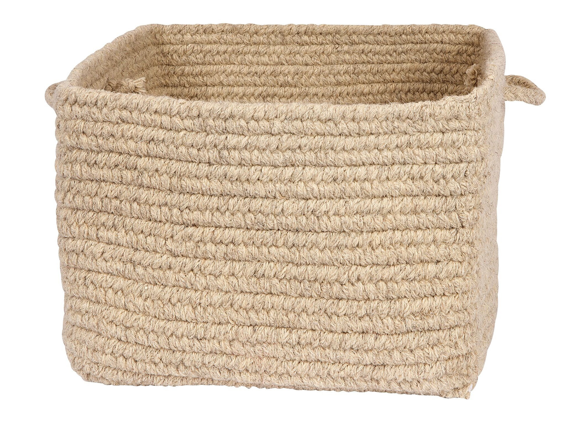 Picture of Colonial Mills DB33A014X010S 14 x 14 x 10 in. Chunky Natural Wool Light Beige Storage Basket