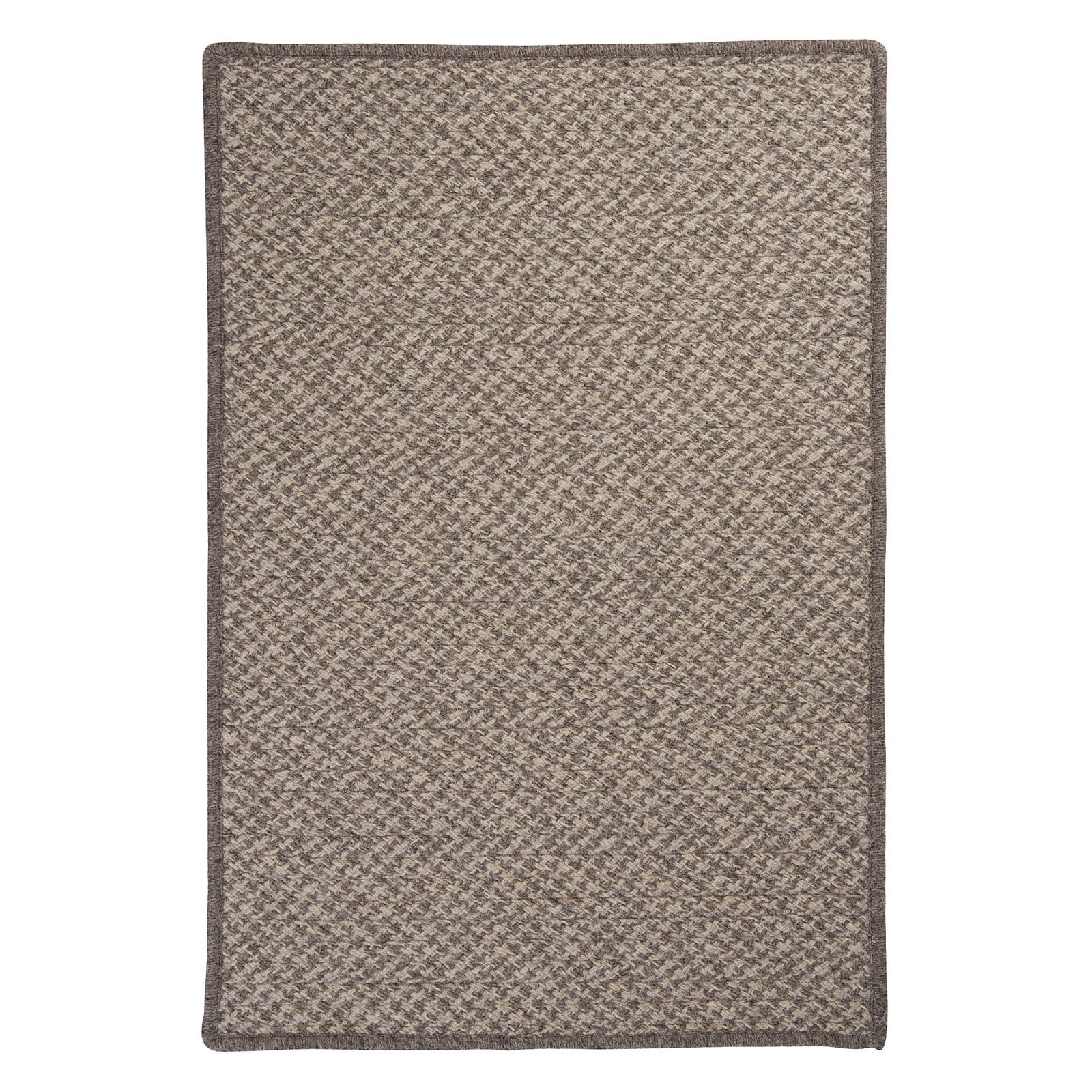 Natural Wool Houndstooth Area Rug - Latte - 8 x 10 ft -  Designs-Done-Right, DE2839397