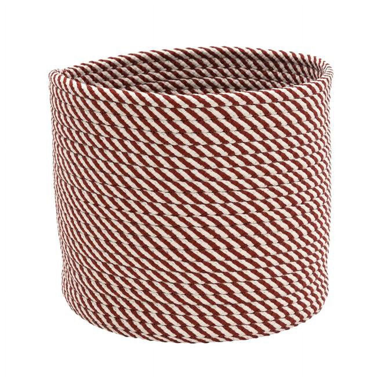 Picture of Colonial Mills BP14A012X010 12 x 12 x 10 in. Twisted Christmas Woven Basket - Red & White