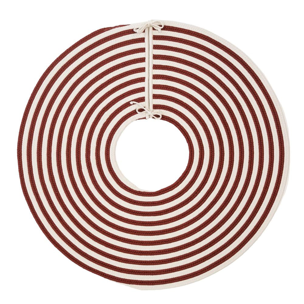 Picture of Colonial Mills EE01R044X044 44 x 44 in. Candy Cane Round Holiday Tree Skirt - Red
