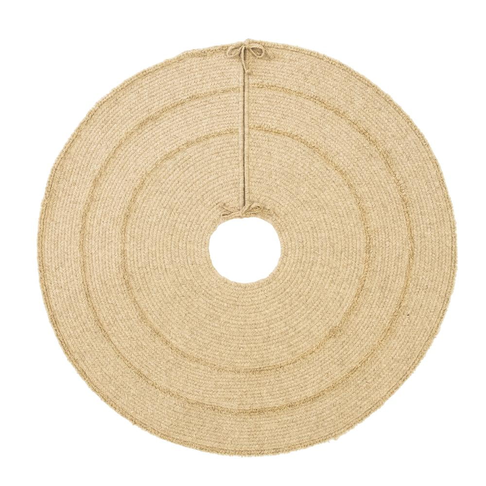 Picture of Colonial Mills OZ33R044X044 44 x 44 in. Cozy Natural Wool Stripe Holiday Tree Skirt - Beige