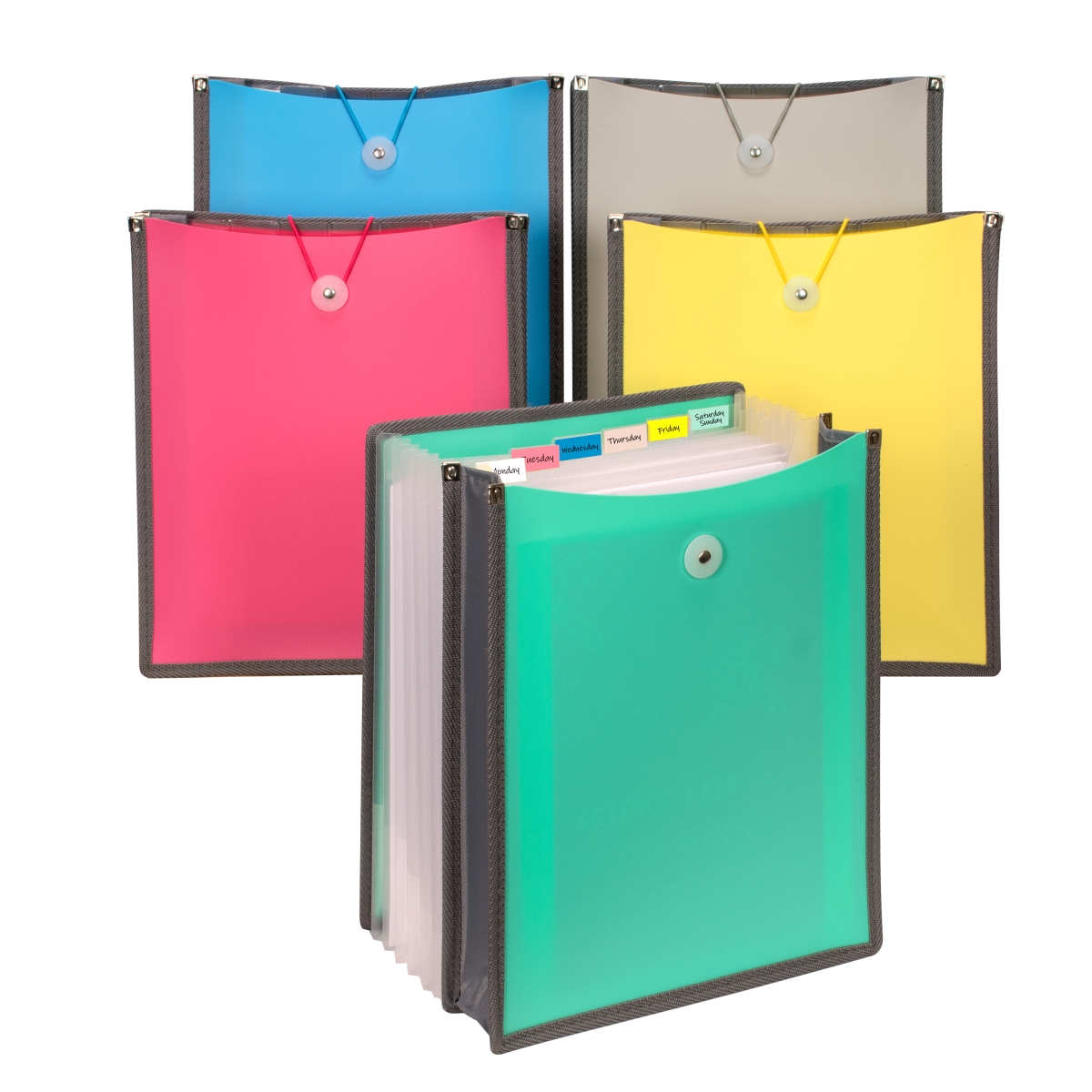 C-Line Products 57100-DS 8.5 x 11 in. 7-Pocket Open Top Vertical Backpack File - Set of 12