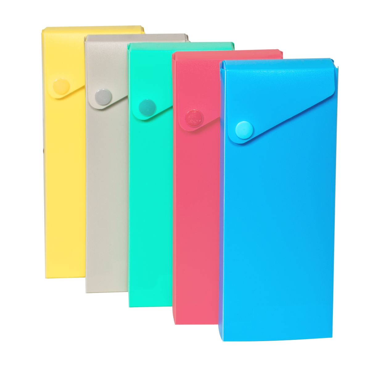 C-Line Products 05600-DS 1.25 x 3 in. Slider Pencil Case, Assorted Tropic Tones Color - Set of 24
