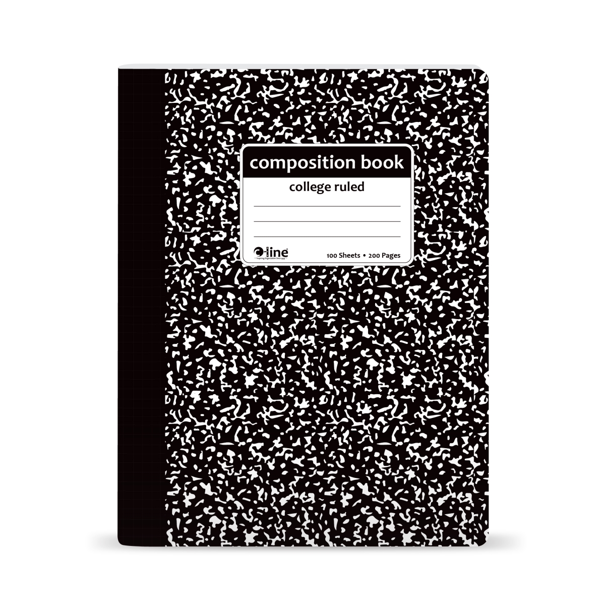 C-Line Products 22022-CT 7.5 x 9.75 in. Composition Notebook - College Ruled, Black Marble - Set of 12