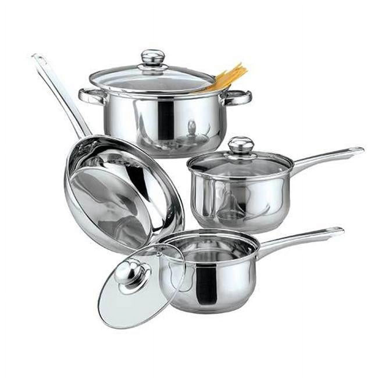 Picture of Culinary Edge 2177 Classic Stainless Steel Cookware Set, Silver - 7 Piece